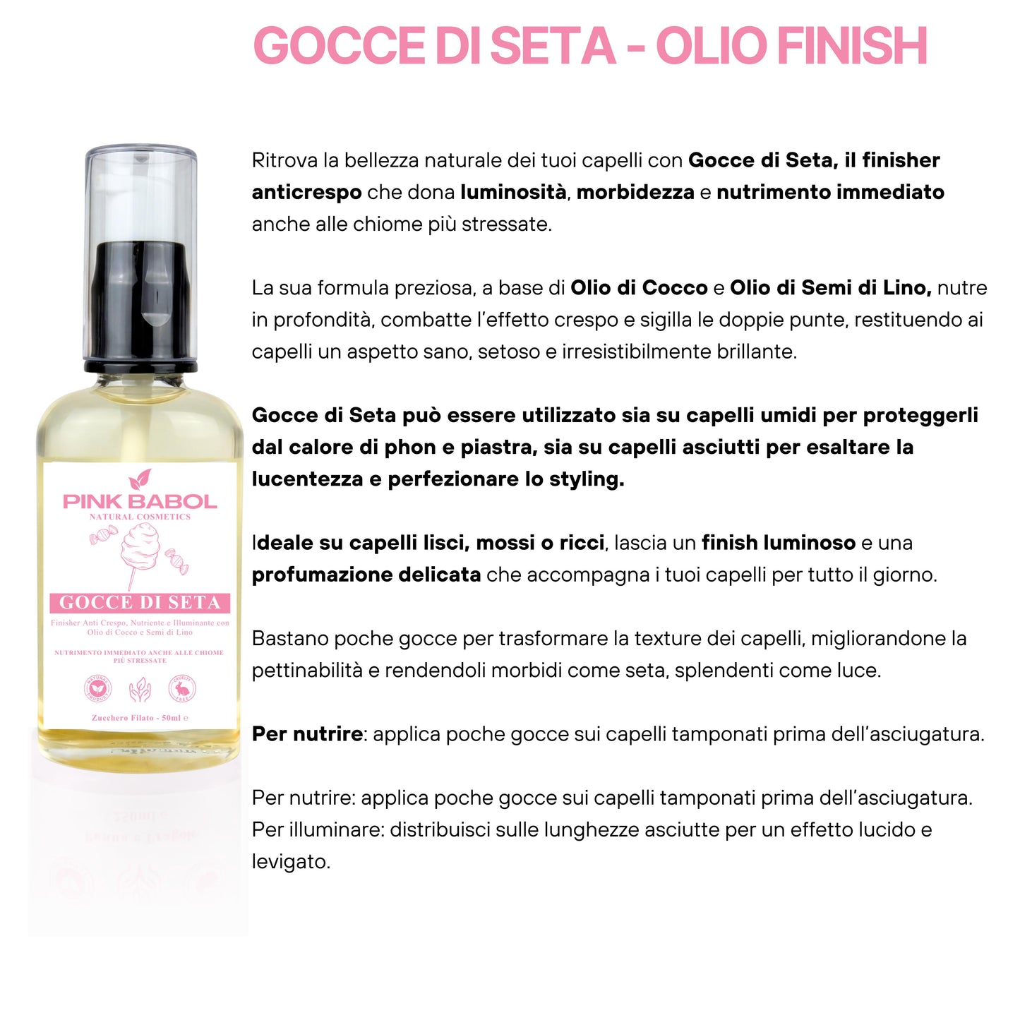 Kit Anticrespo - Shampoo Capelli Secchi + Conditioner Districante + Olio Finish Anticrespo-Pink Babol