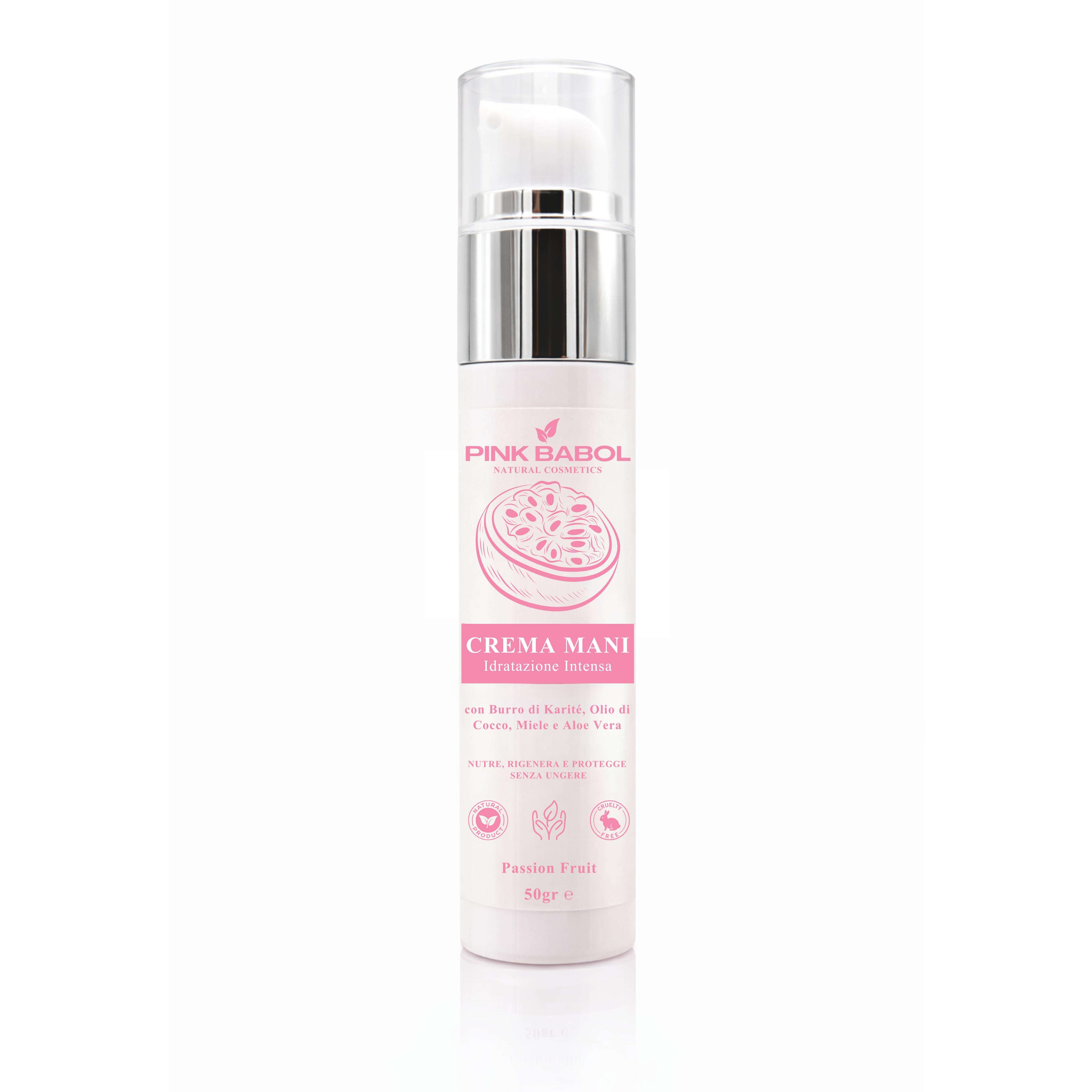Crema mani idratazione intensa - Burro di karité, Olio di Cocco, Miele, Aloe Vera - Nutriente, Protettiva e Rigenerante-Pink Babol