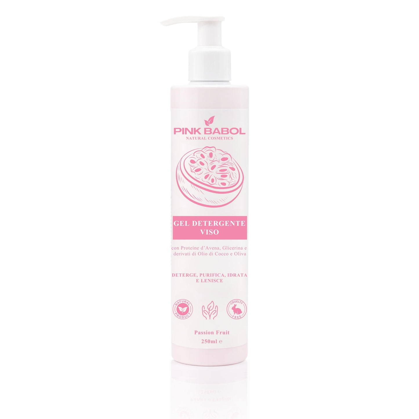 Gel Detergente Viso con Proteine d’Avena, Glicerina e derivati di Olio di Cocco e Oliva – Deterge, Purifica, Idrata e Lenisce-Pink Babol