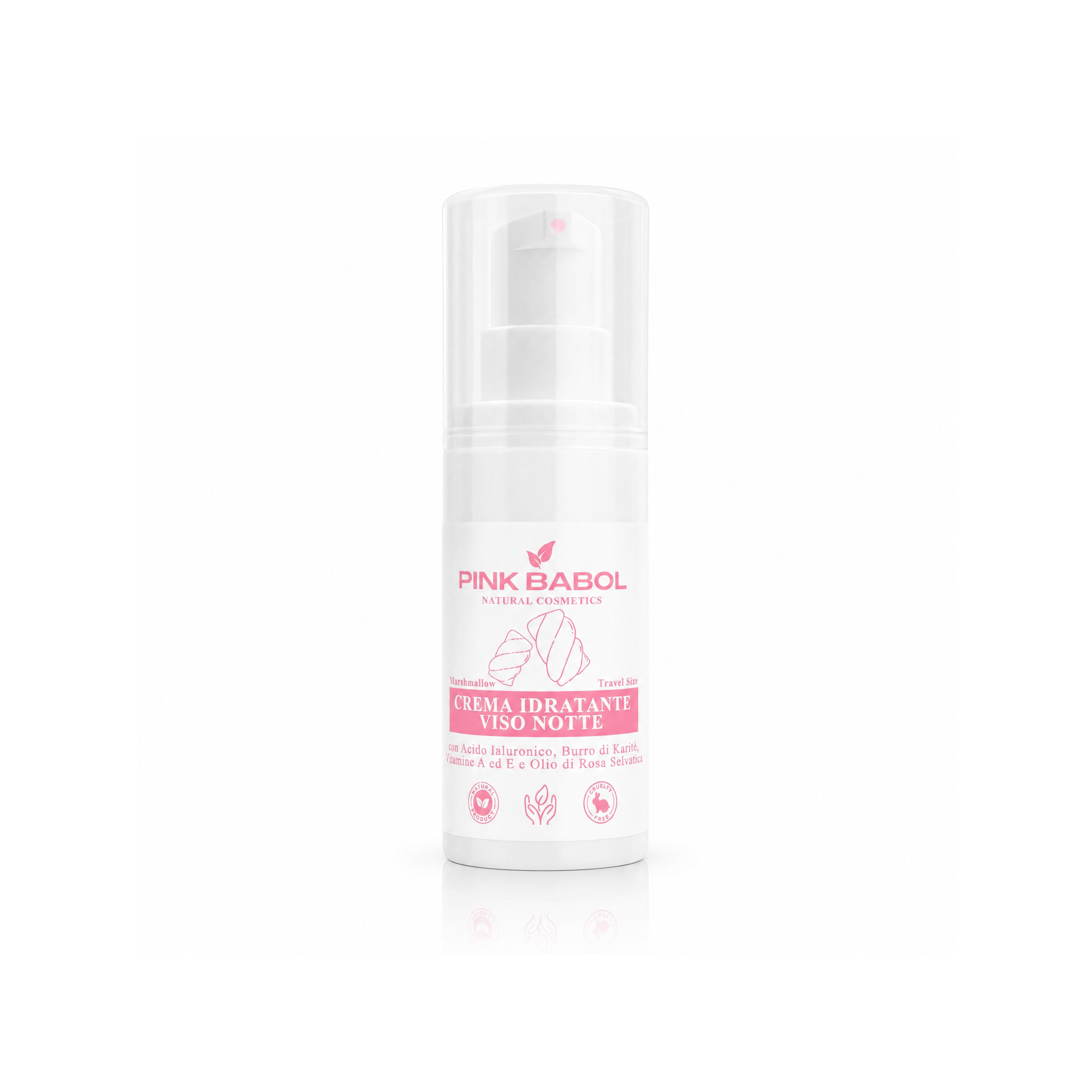 KIT Mini Size/Travel Size Skincare - Crema viso giorno, Crema viso notte, Tonico viso, Scrub viso, Gel Detergente Viso, Struccante Viso-Pink Babol