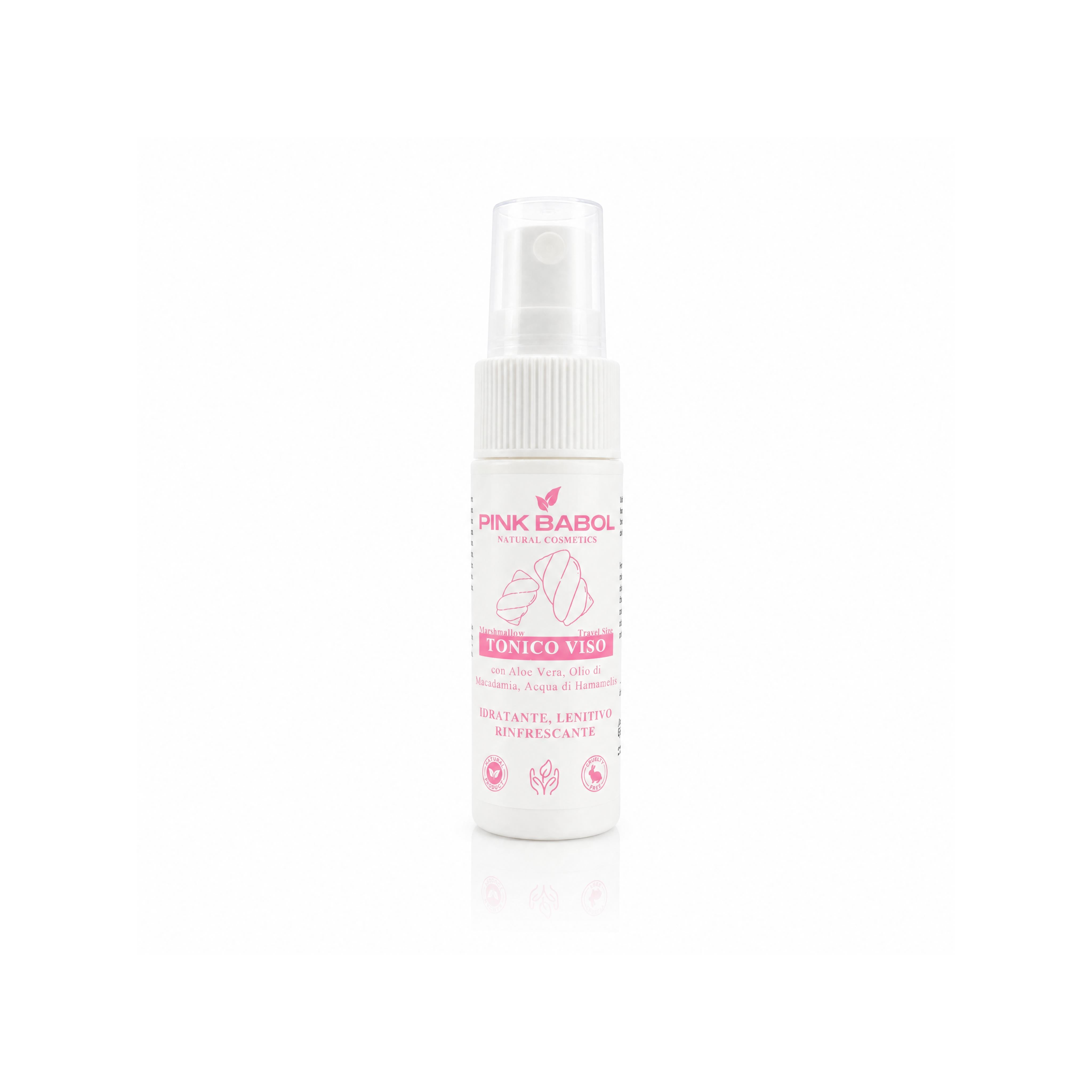 KIT Mini Size/Travel Size Skincare - Crema viso giorno, Crema viso notte, Tonico viso, Scrub viso, Gel Detergente Viso, Struccante Viso-Pink Babol