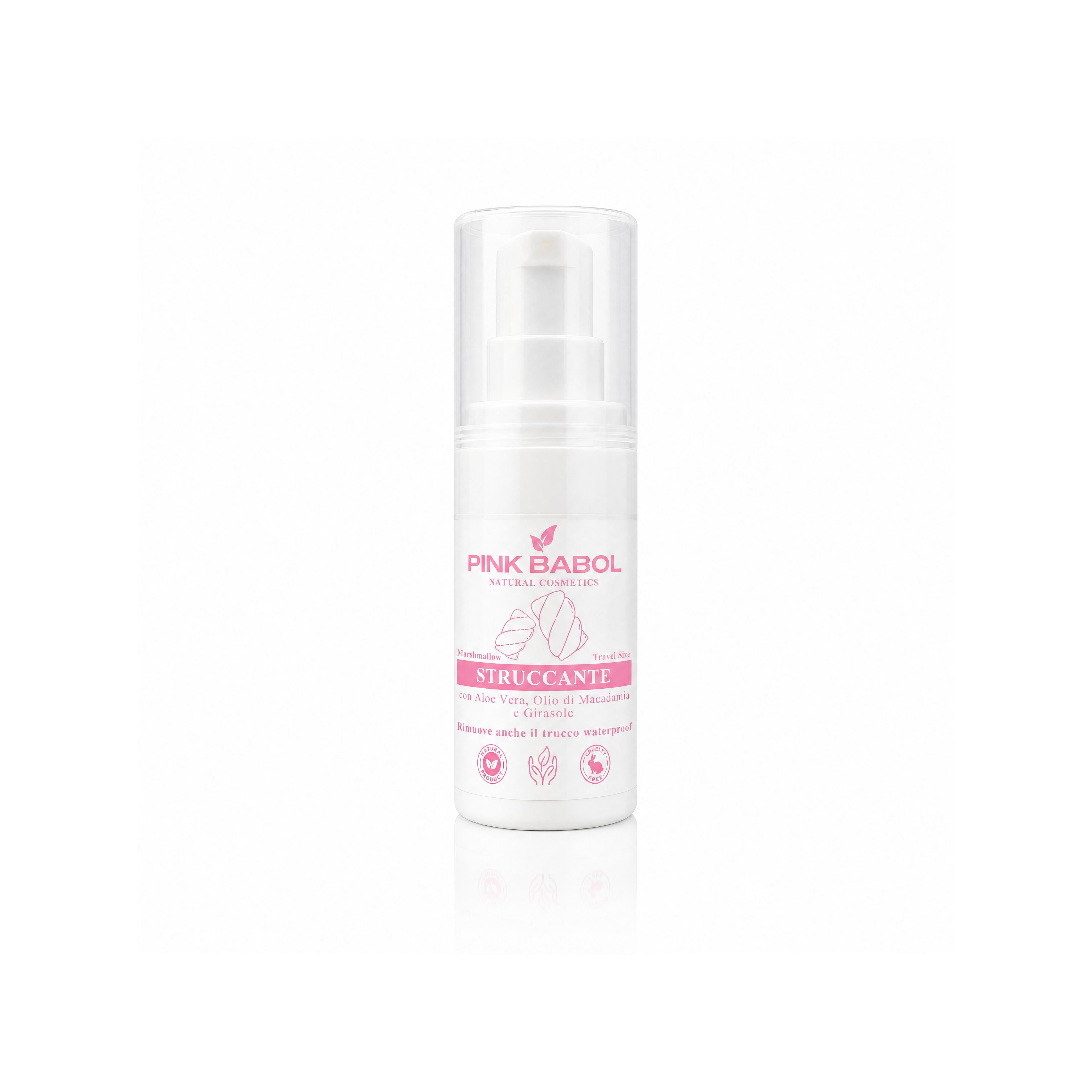 KIT Mini Size/Travel Size Skincare - Crema viso giorno, Crema viso notte, Tonico viso, Scrub viso, Gel Detergente Viso, Struccante Viso-Pink Babol