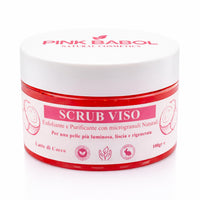 Scrub Viso Esfoliante e Purificante con microgranuli Naturali, Miele e Olio di Sesamo – Pelle Luminosa, Liscia e Rigenerata -Pink Babol