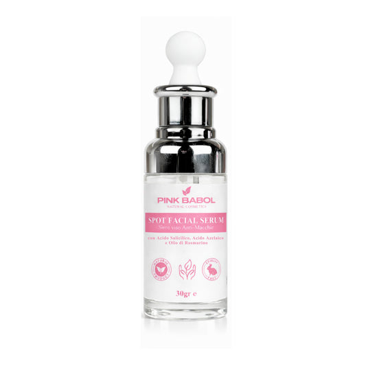 Siero Viso Anti-Macchie e imperfezioni con Acido Salicilico, Acido Azelaico e Olio di Rosmarino – Uniformante e Illuminante-Pink Babol