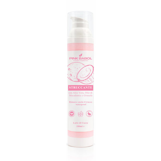 Struccante Viso in crema con Aloe Vera & Olio di Macadamia e Girasole – Delicato, Idratante e Nutriente. Rimuove anche il trucco waterproof-Pink Babol